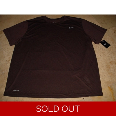 Nike Dri-Fit Lightweight Short Sleeve Training Shirt Brown 4XL